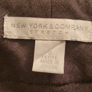 Pantalon Habillé Femme New York & Company - Stretch Marron Jambes évasées Taille 2 - Neuf Sans étiquette